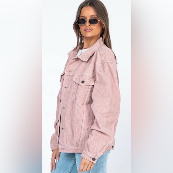 Princess Polly Western Cord Jacket Blush SZ Small - Picture 2 of 8